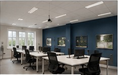 Decorated modern office
